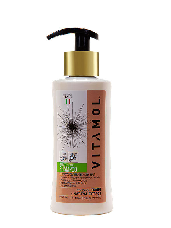 شامپو فاقد سولفات برای موهای کراتین و رنگ‌ شده 300میل