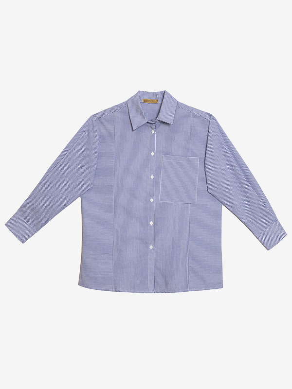 تونیک زنانه کتان یقه مردانه دکمه صدفی جیب دار کژوال عطرانه